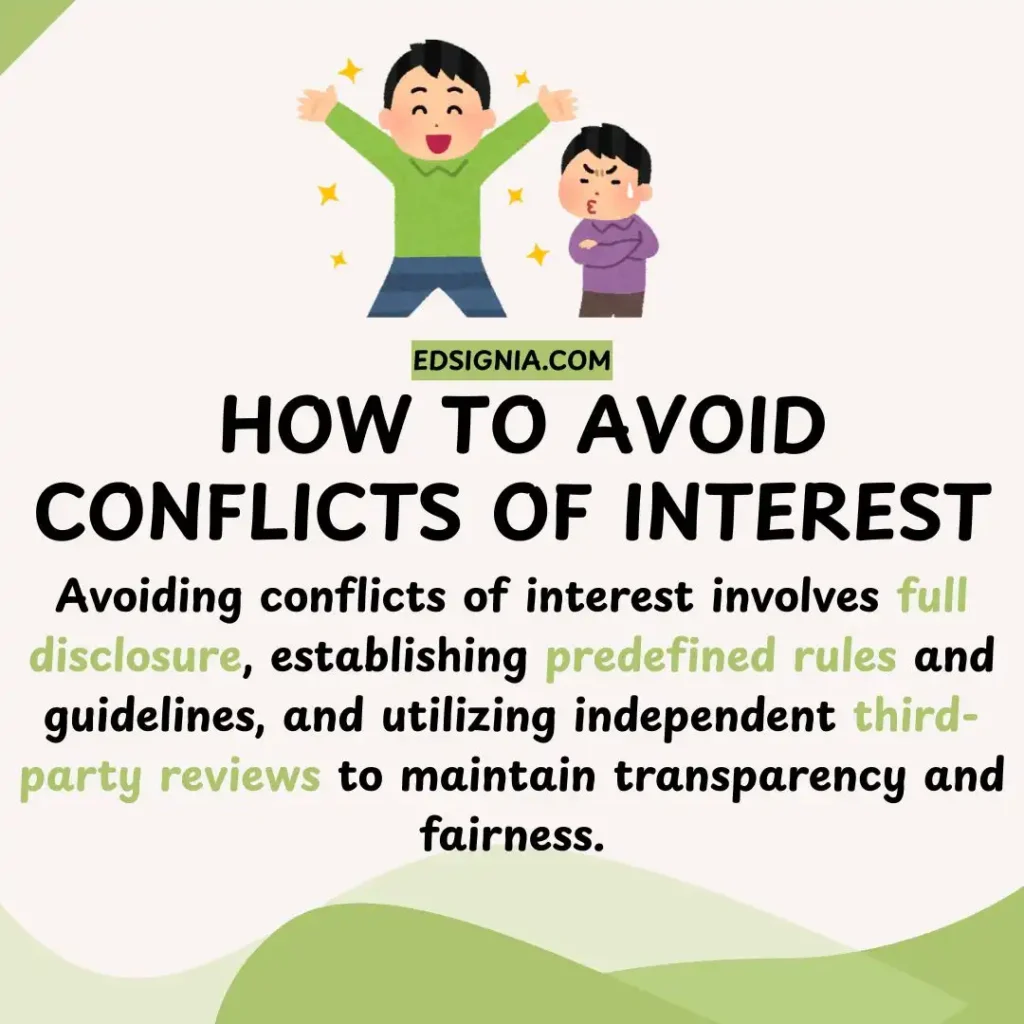 How to Avoid Conflict of Interest