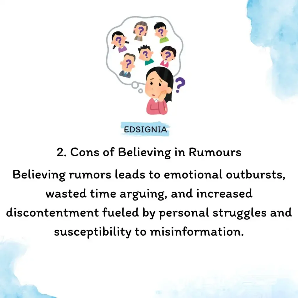 Pitfalls of Believing in Rumours